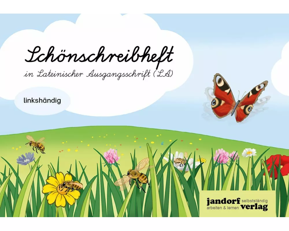 Schönschreibheft in LA - linkshändig - Lateinische Ausgangsschrift