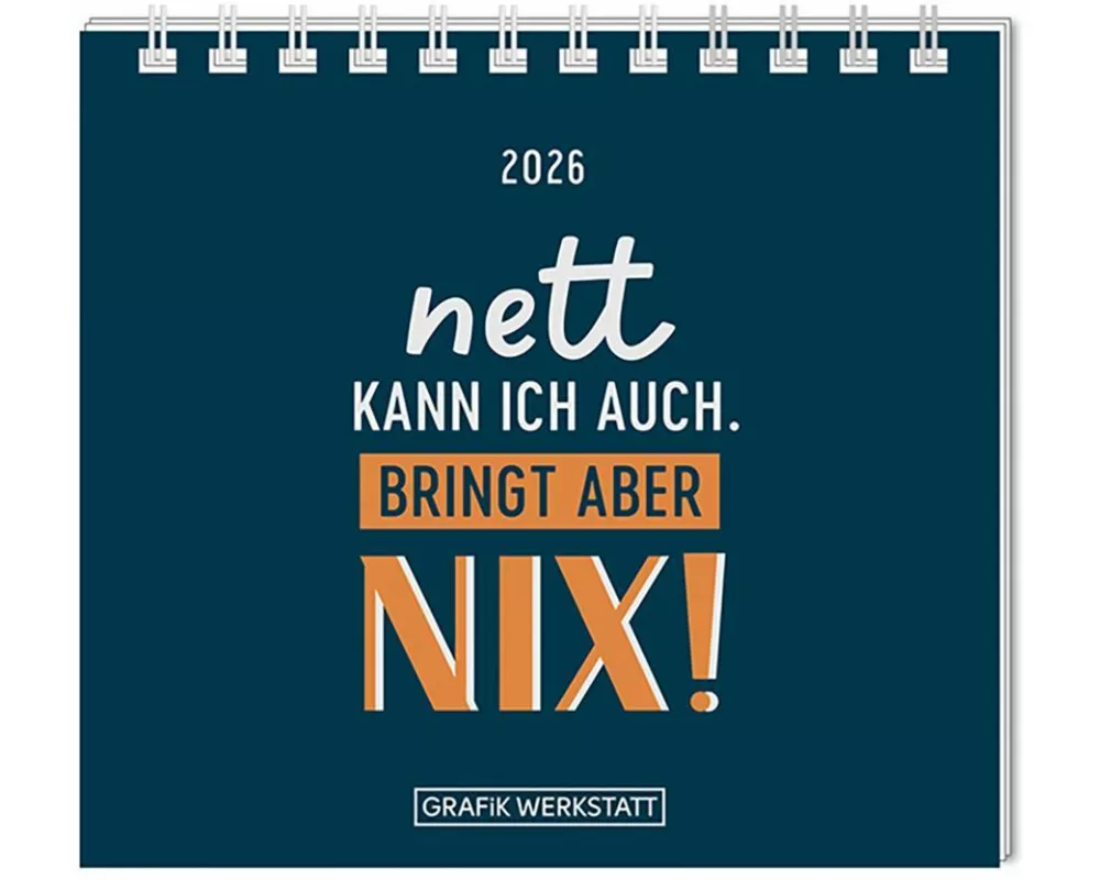 Mini-Kalender 2026 Nett kann ich auch