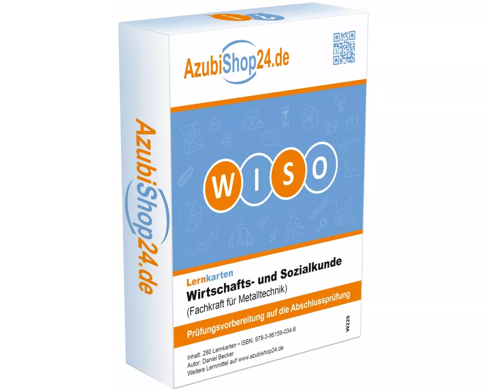 Lernkarten Wiso Wirtschafts- und Sozialkunde Fachkraft für Metalltechnik Prüfungsvorbereitung Wiso Prüfung