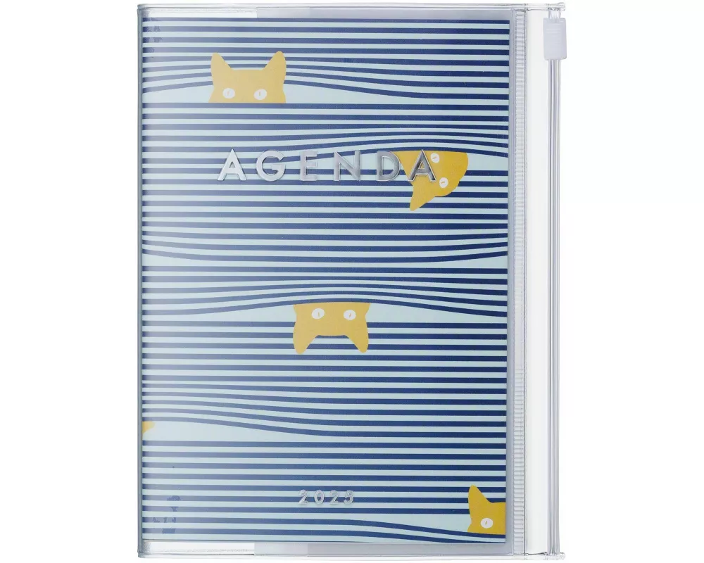 MARK'S 2024/2025 Taschenkalender A6 vertikal, Cats // Blue
