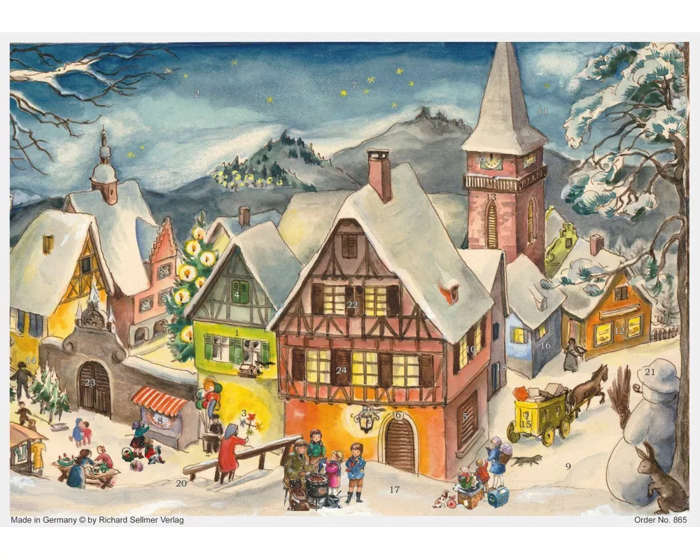 Adventskalender "Verschneites Dorf"