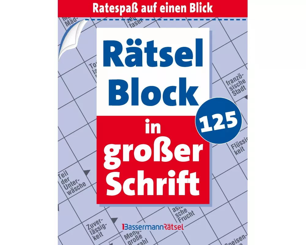 Rätselblock in großer Schrift 125 (5 Exemplare à 2,99 €)