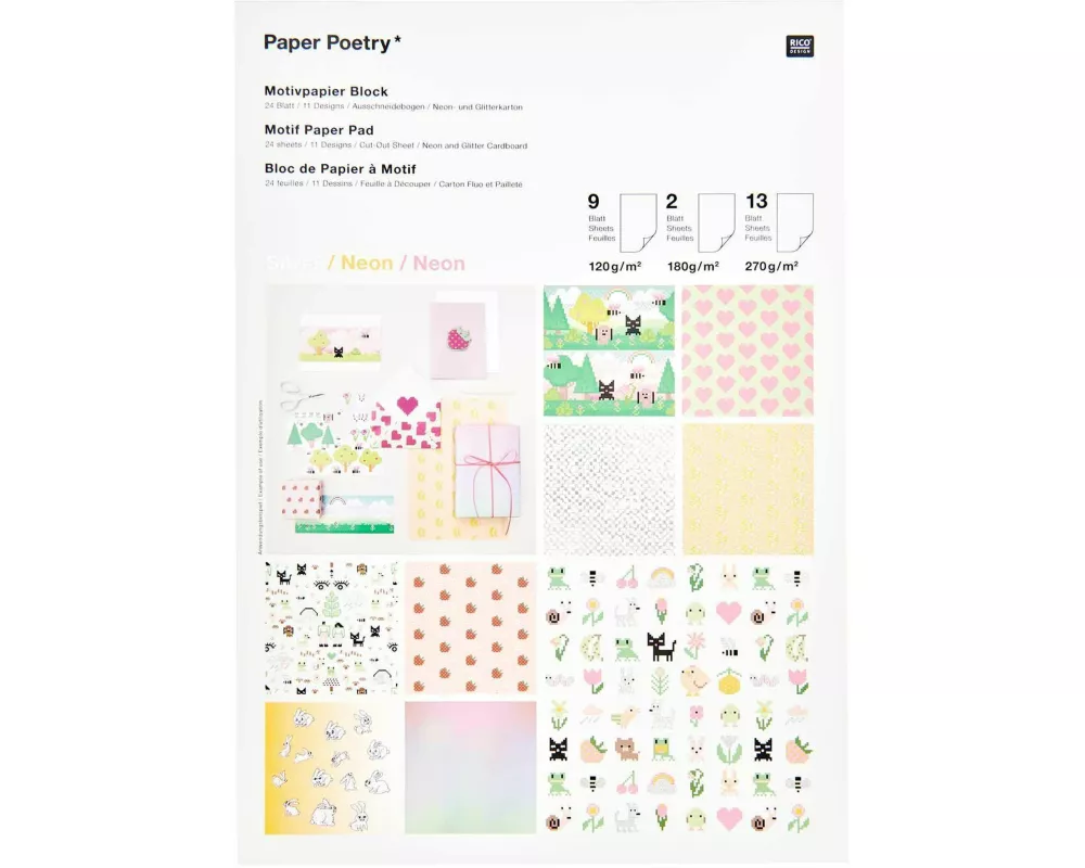 Motivpapierblock Futschikato, Pixel Power FSC MIX, 24 sheets, 210 x 295 mm