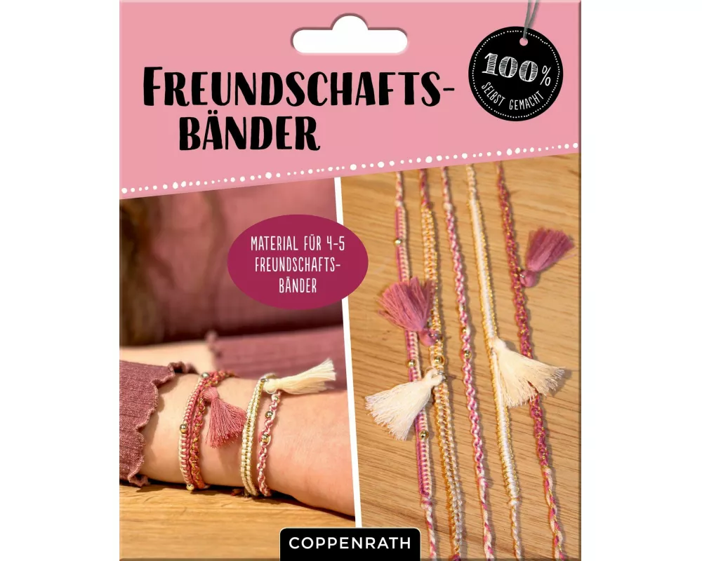 Freundschaftsbänder knüpfen (Roségold / Schwarz)