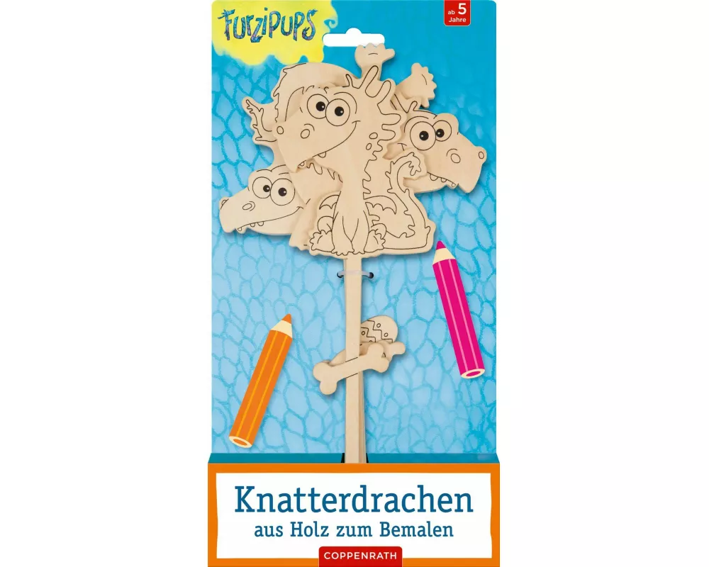 Knatterdrachen aus Holz zum Bemalen