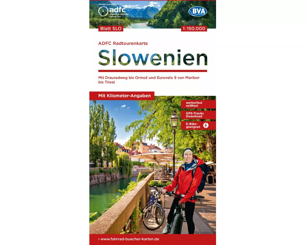 BVA ADFC Radtourenkarte Slowenien 1:150.000