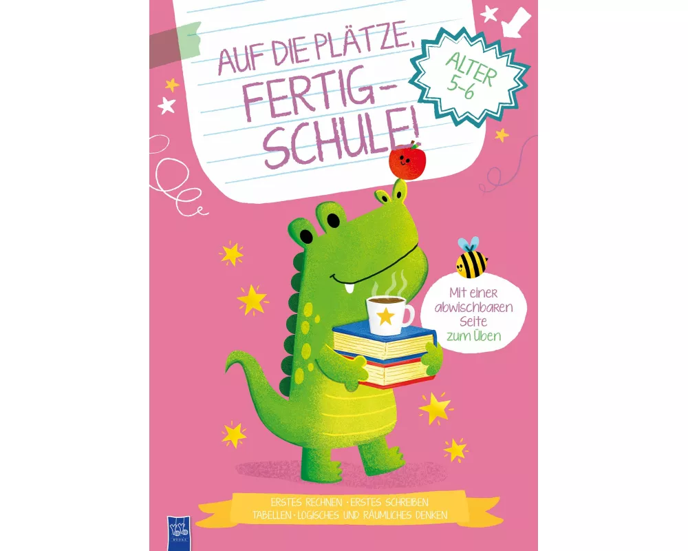 Auf die Plätze, fertig - Schule! 5-6 Jahre (Cover Krokodil)