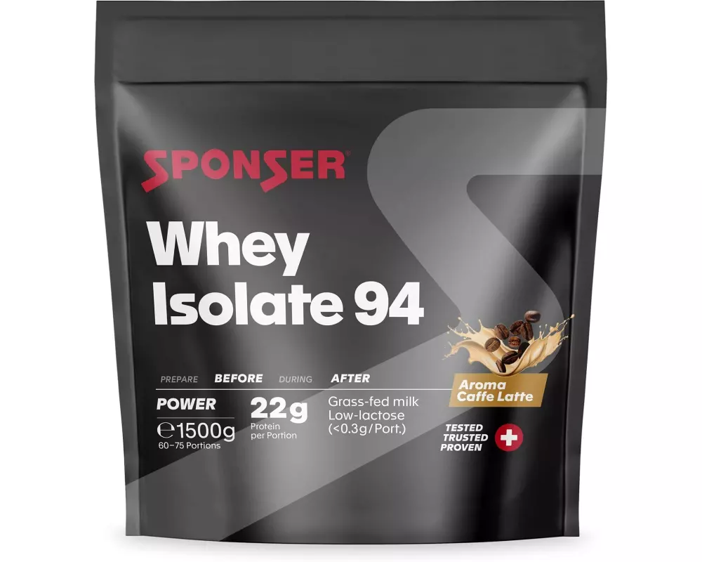 Sponser Pulver Whey Isolate 94 Nachfüllbeutel Caffe-Latte, 1500 g