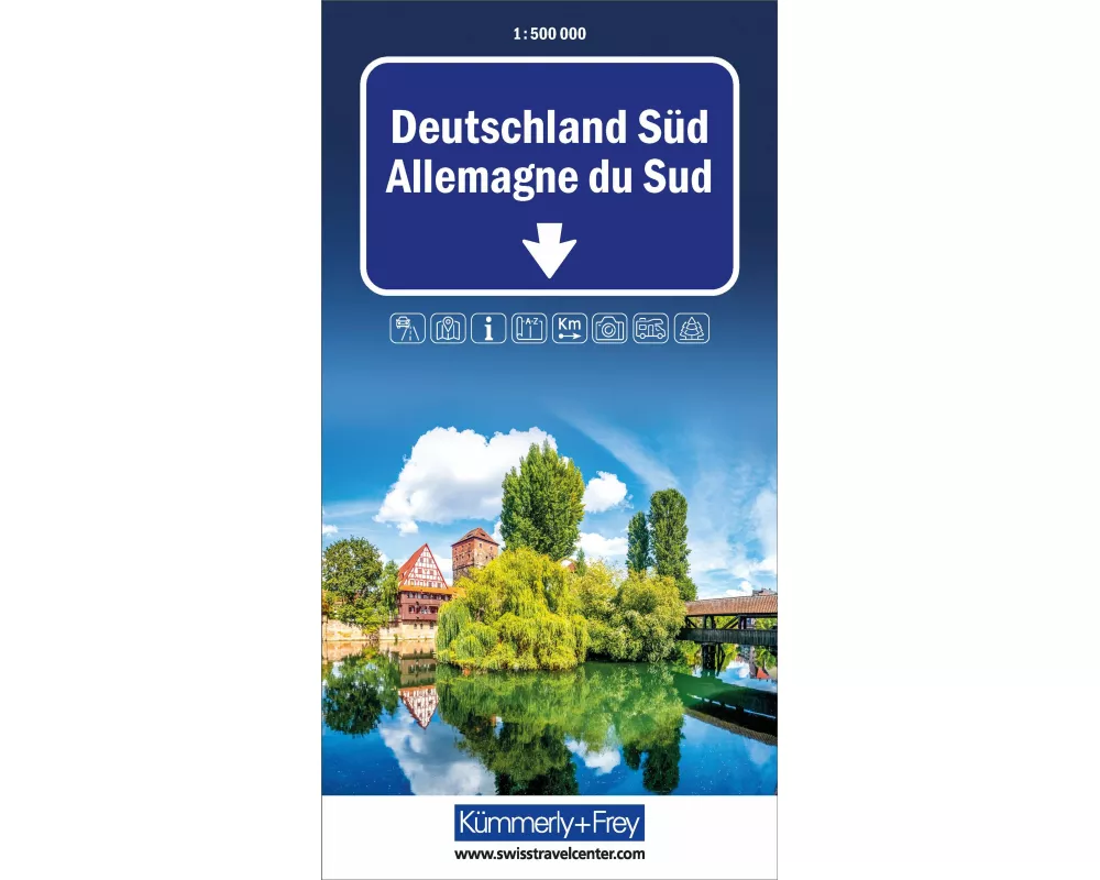 Kümmerly+Frey Strassenkarte Deutschland Süd 1:500.000