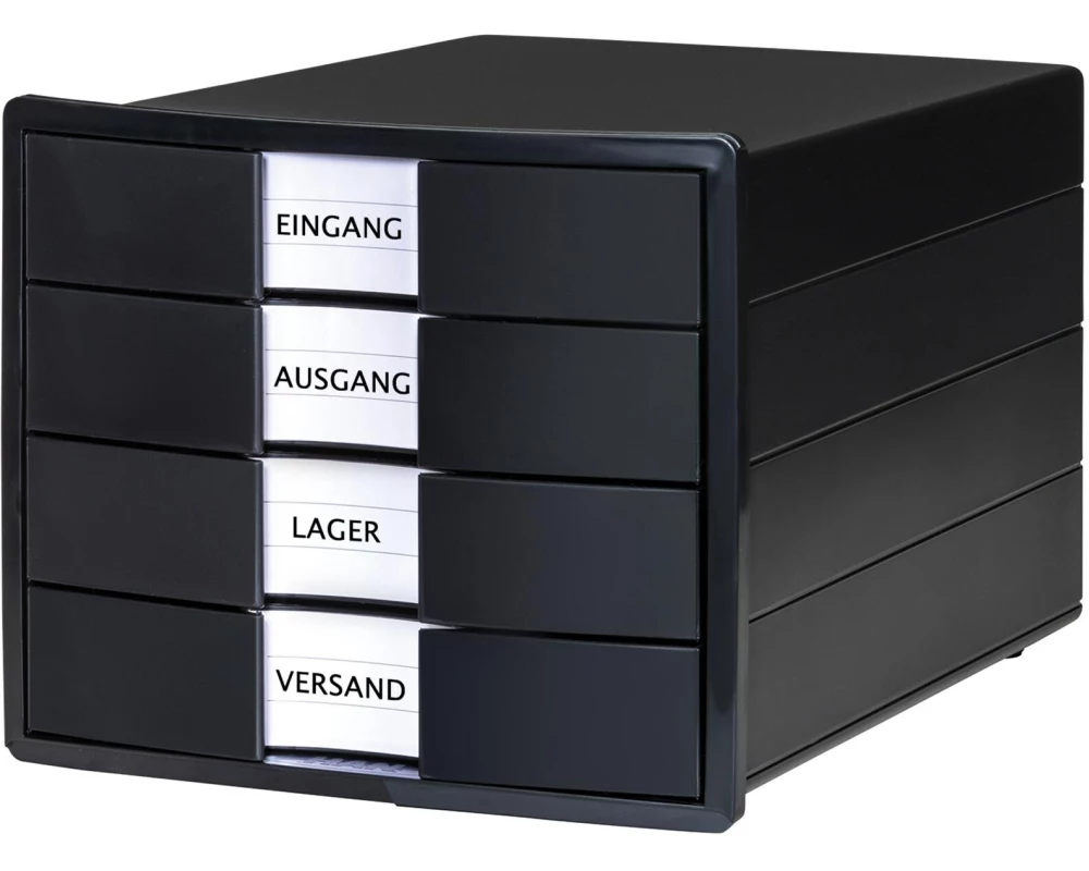 HAN Schubladenbox Impuls Karma 4 Schubladen, Schwarz