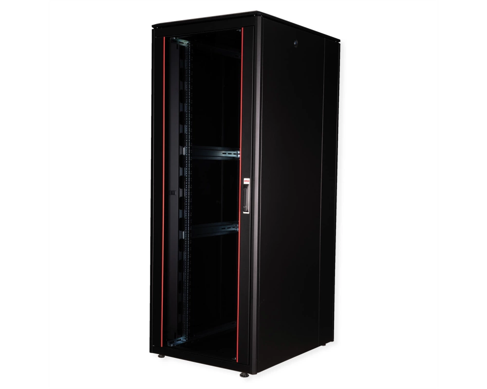 ROLINE 19-Zoll Netzwerkschrank Pro 42 HE, 800x1000 BxT Glastür schwarz