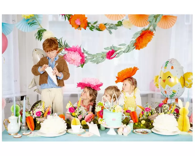 Partydeco Seidenpapier Blumen 3 Stück