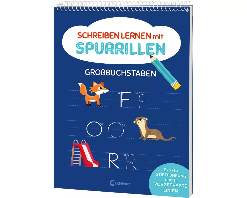 Schreiben lernen mit Spurrillen - Großbuchstaben
