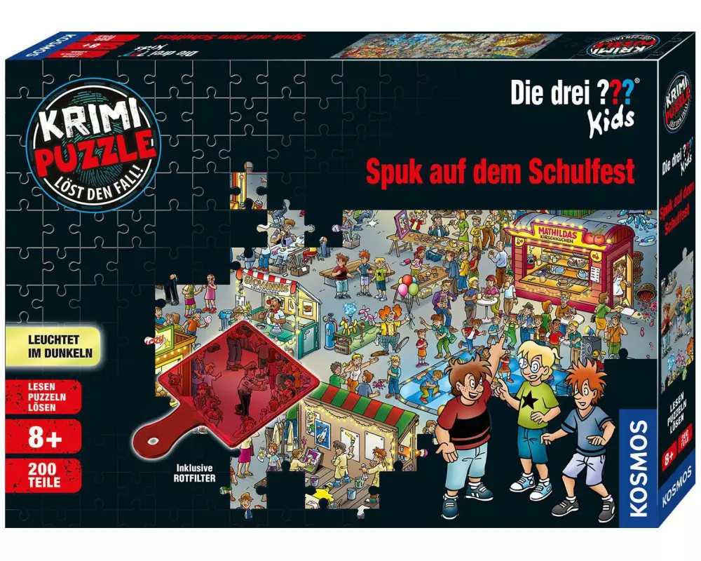 Kosmos Krimi-Puzzle Die drei ??? Kids – Spuk auf dem Schulfest