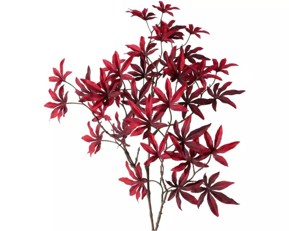 Boltze Kunstpflanze Dekozweig Ahorn rot 90 x 4 cm