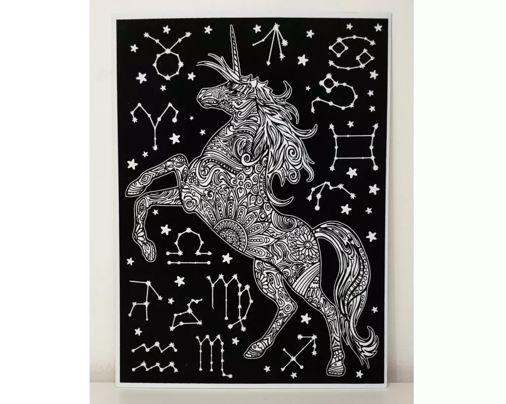 Tataruga Malset Samtbild Einhorn A3