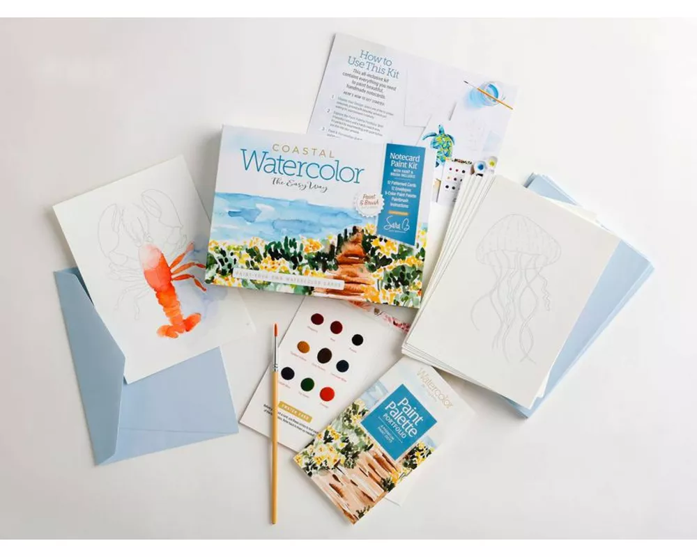 Watercolor the Easy Way Paint-Your-Own Watercolor Cards Coastal
