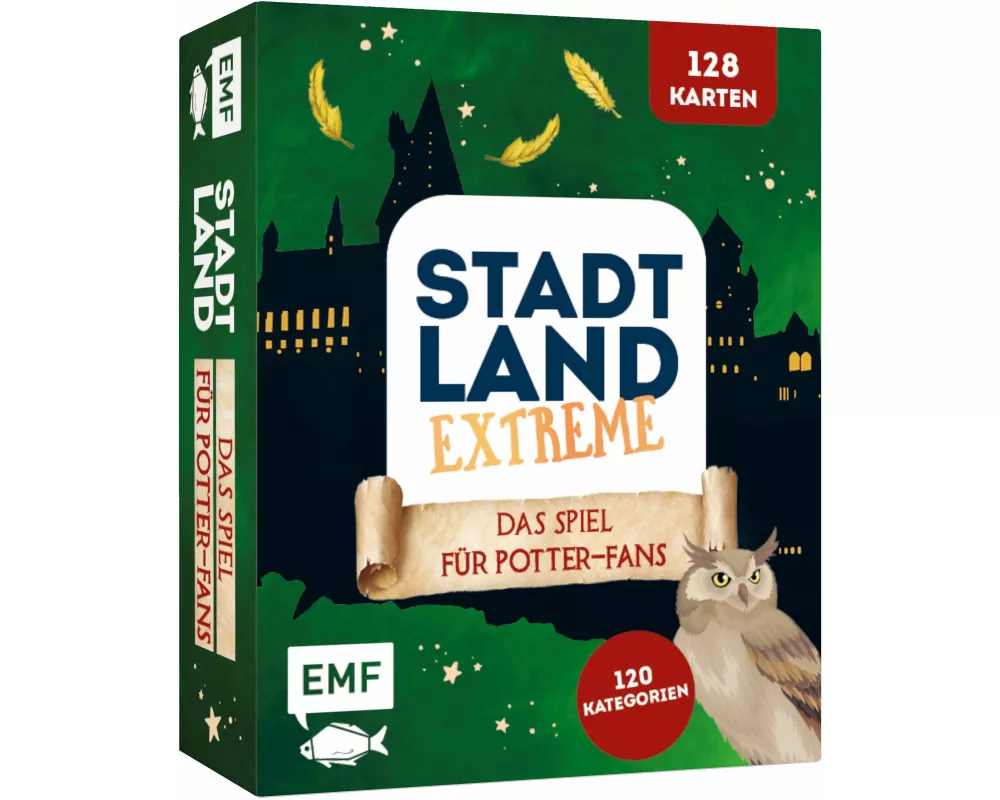 Kartenspiel: Stadt, Land, Extreme – Das inoffizielle Spiel für Harry Potter-Fans mit 128 Karten