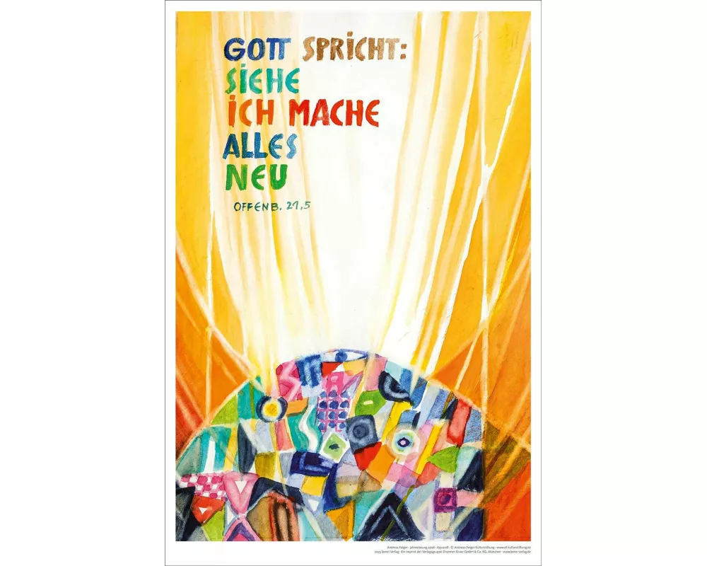 Jahreslosung Andreas Felger 2026, Kunstdruck 40 x 60 cm