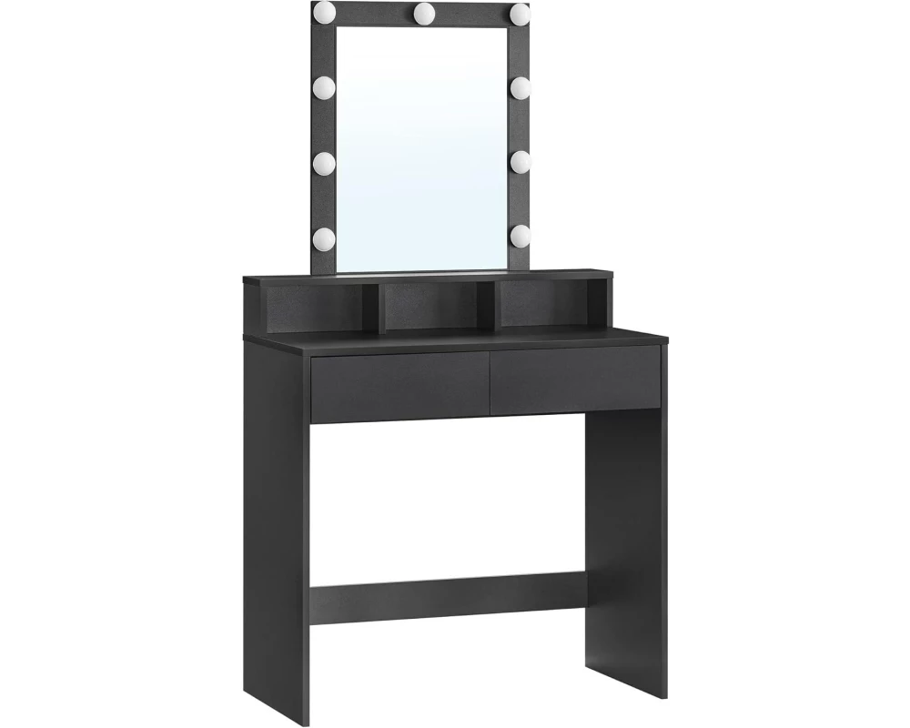 VASAGLE Schminktisch mit LED-Beleuchtung 80 x 40 x 145 cm