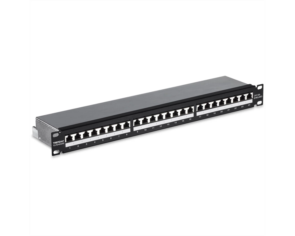 TRENDnet TC-P24C6AS Patch Panel, 24-Port Cat6A geschirmt