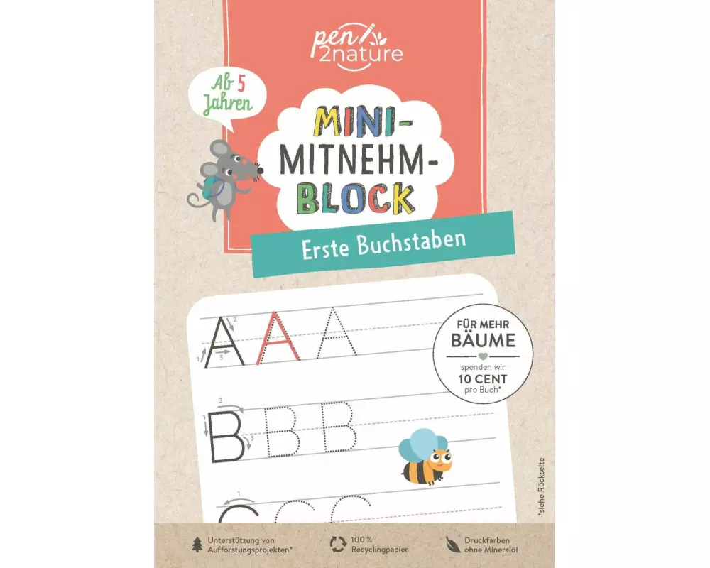 Mini-Mitnehm-Block Erste Buchstaben