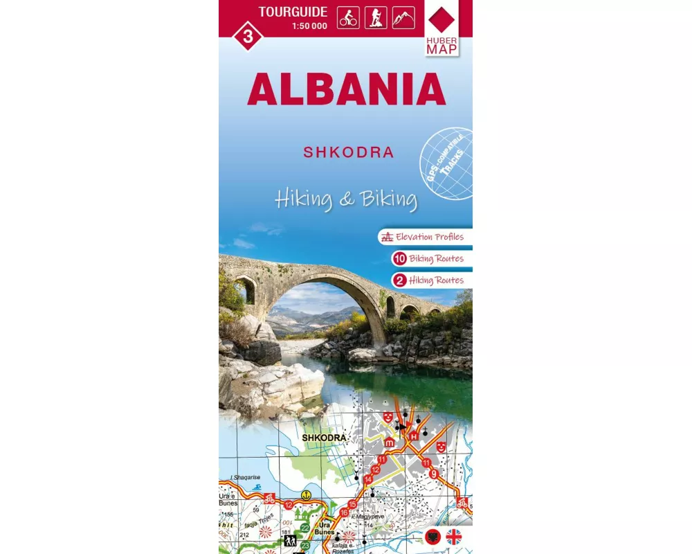 Albania hiking & biking 1:50000