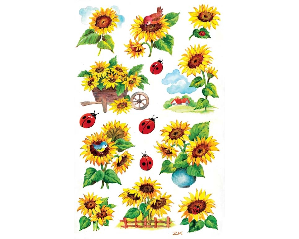 Z-DESIGN Sticker Creative 54171 Sonnenblumen 2 Stück