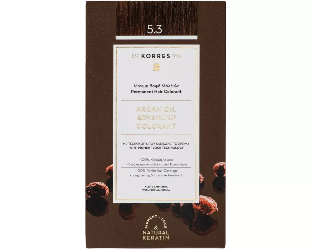 KORRES Permanente Haarfarbe Argan Oil 5.3 Hellbraun Gold 145 ml