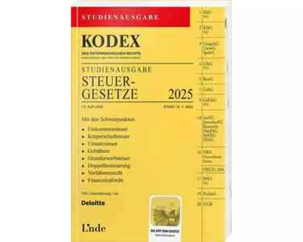 KODEX Studienausgabe Steuergesetze 2025
