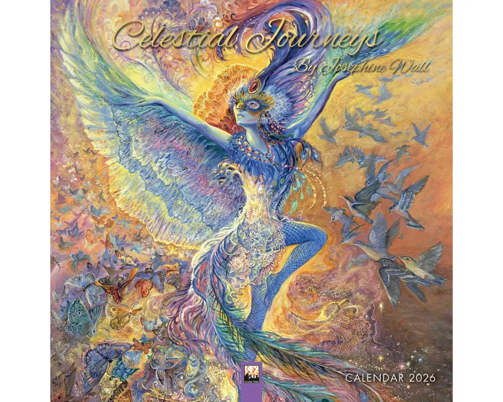Celestial Journeys by Josephine Wall Wall Calendar 2026 (Art Calendar)