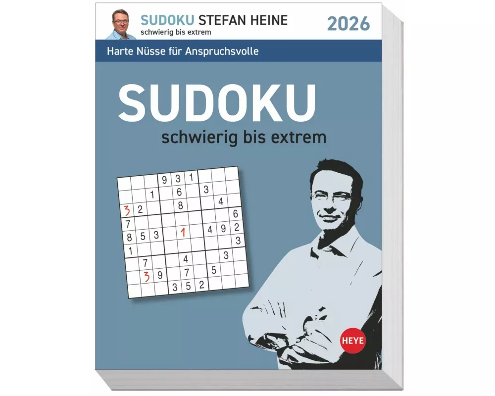 Stefan Heine Sudoku schwierig bis extrem Tagesabreißkalender 2026