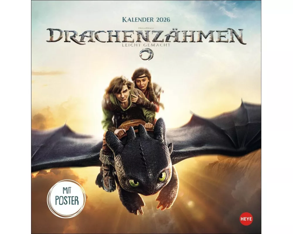 Drachenzähmen Broschurkalender 2026