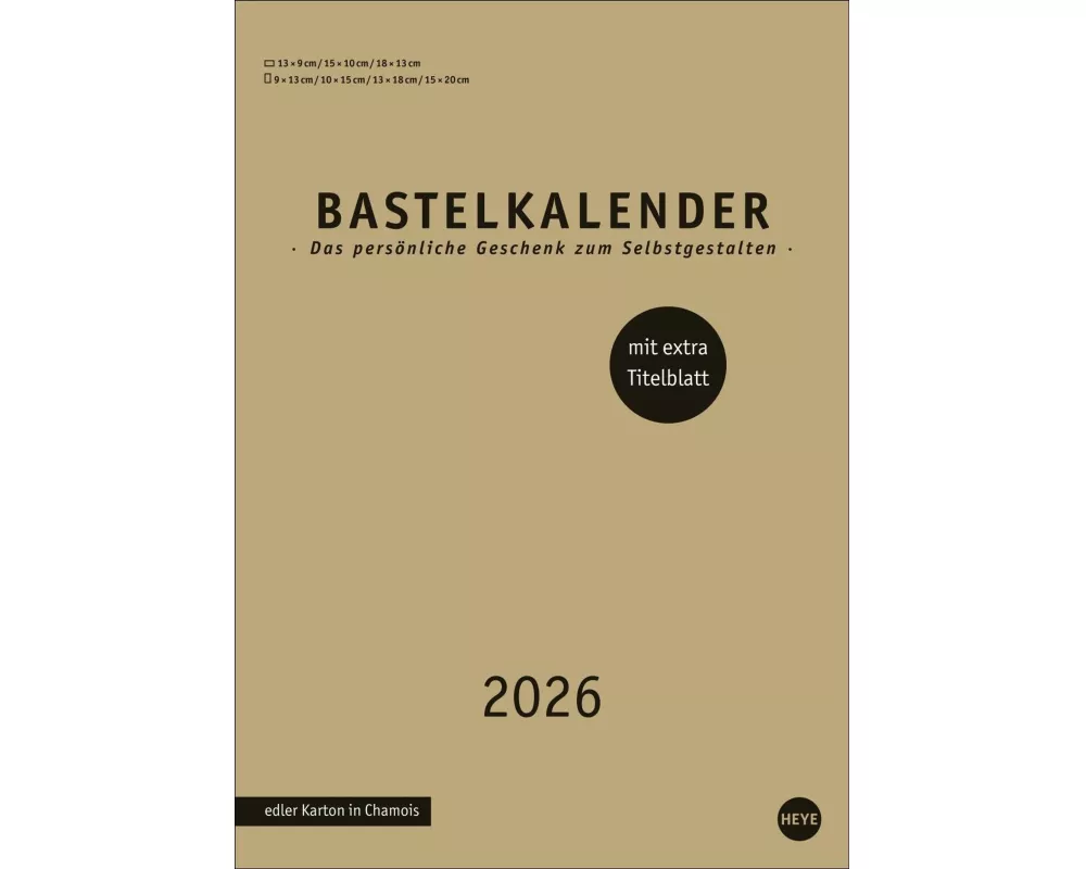 Premium-Bastelkalender gold A4 2026
