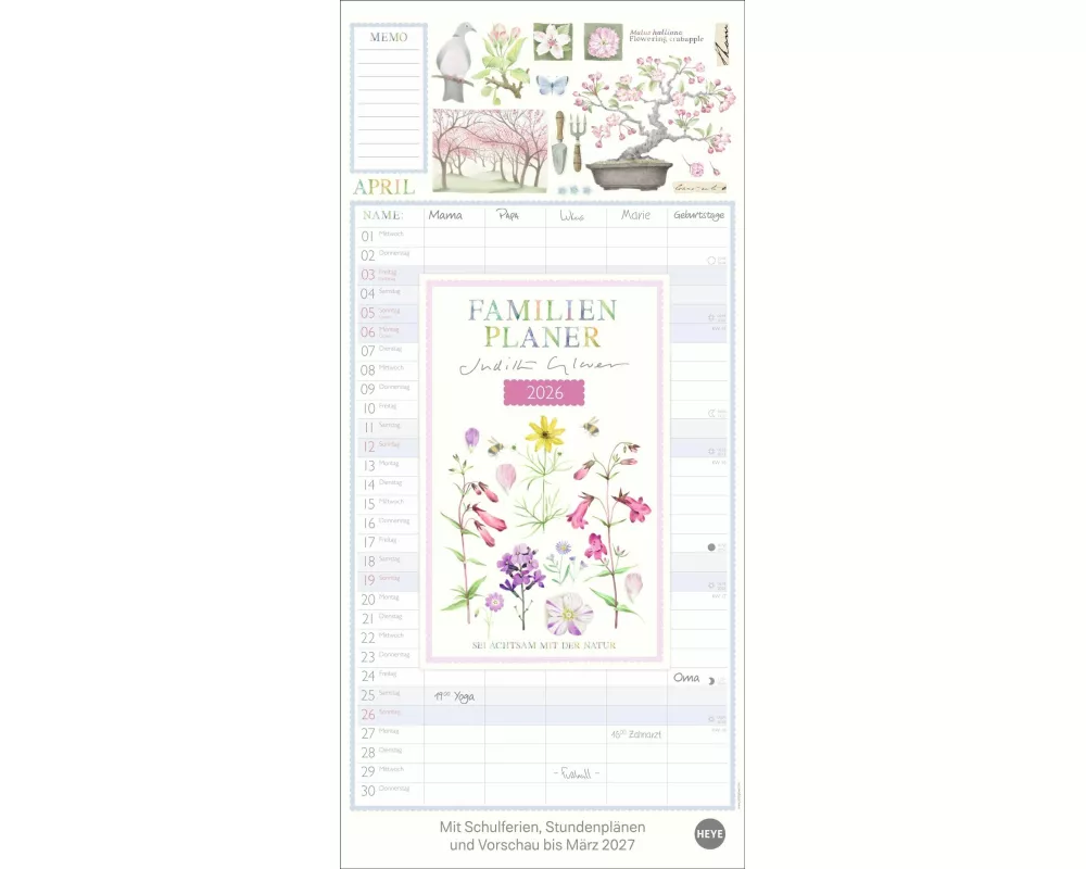 Judith Glover: Familienplaner 2026