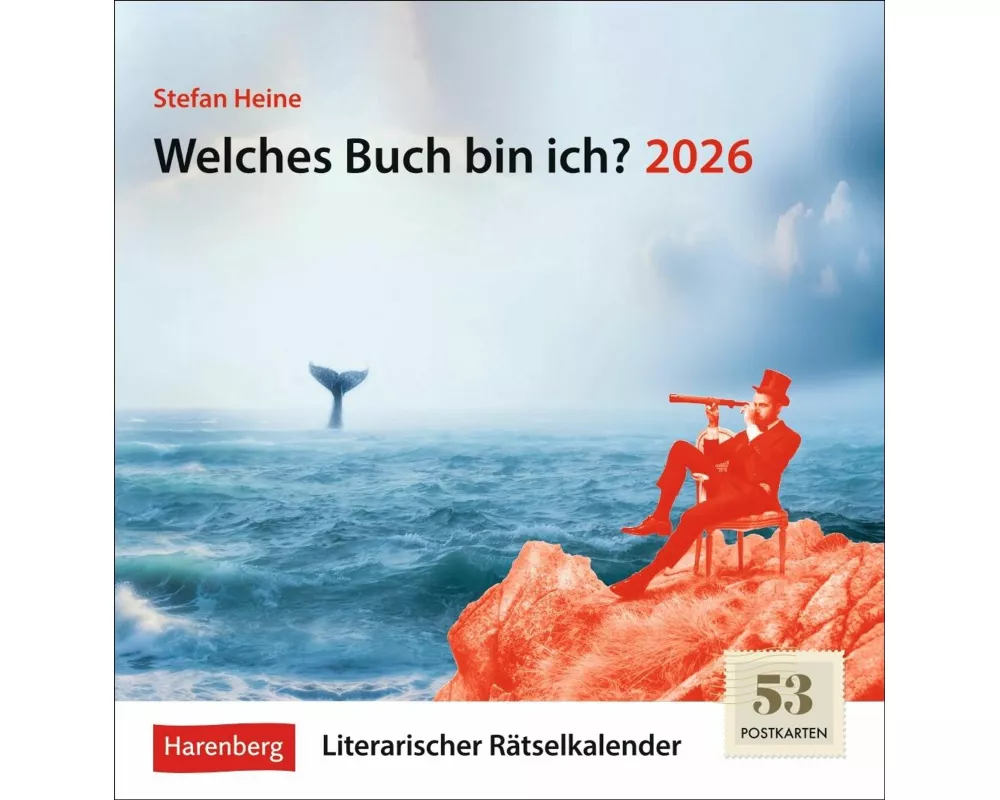 Welches Buch bin ich? Premium-Postkartenkalender 2026 - Literarischer Rätselkalender