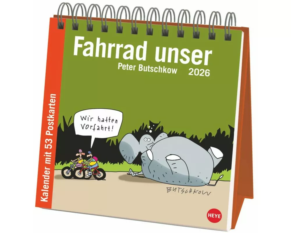 Peter Butschkow: Fahrrad unser Premium-Postkartenkalender 2026