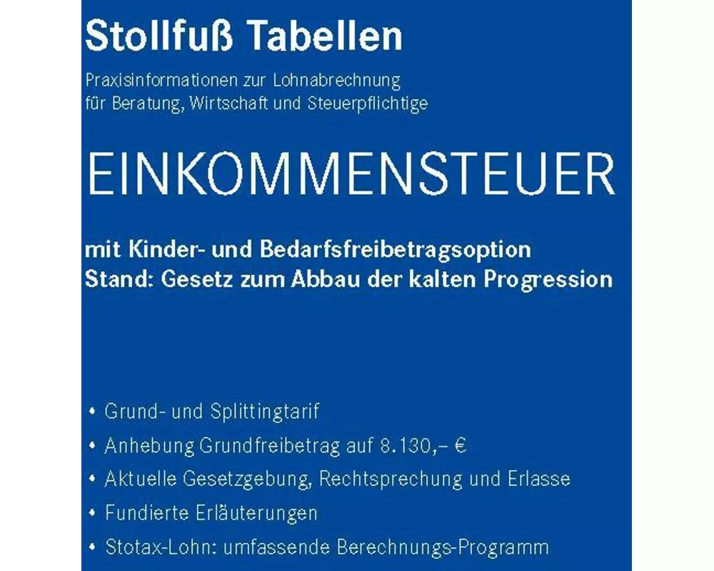 Tabelle, Einkommensteuer 2025