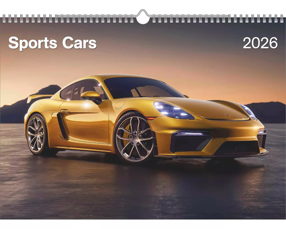 N Neumann - Sports Cars Kalender 2026 – Wandkalender DIN A3 (ca. 42×30 cm) mit 12 Luxusauto-Motiven, 4-sprachigem Kalendarium & Spiralbindung, exklusi