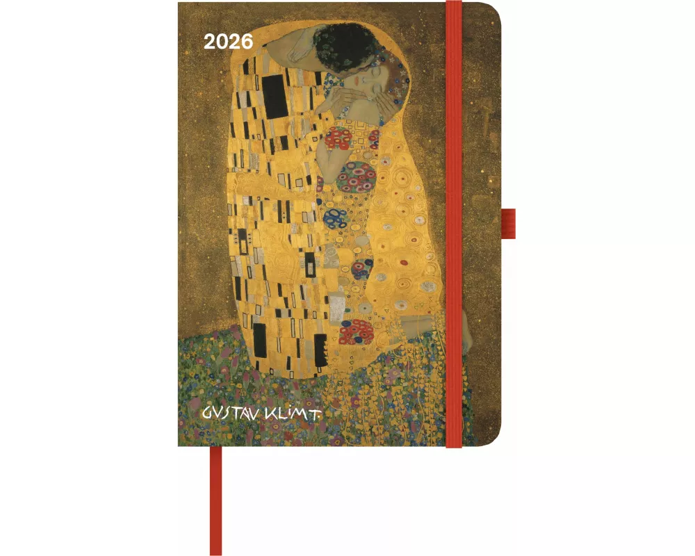 teNeues - ArtDiary Gustav Klimt 2026 – Buchkalender 16x22 cm | Wochenkalender Deluxe im Jugendstil-Design für Klimt-Fans & Kunstliebhaber