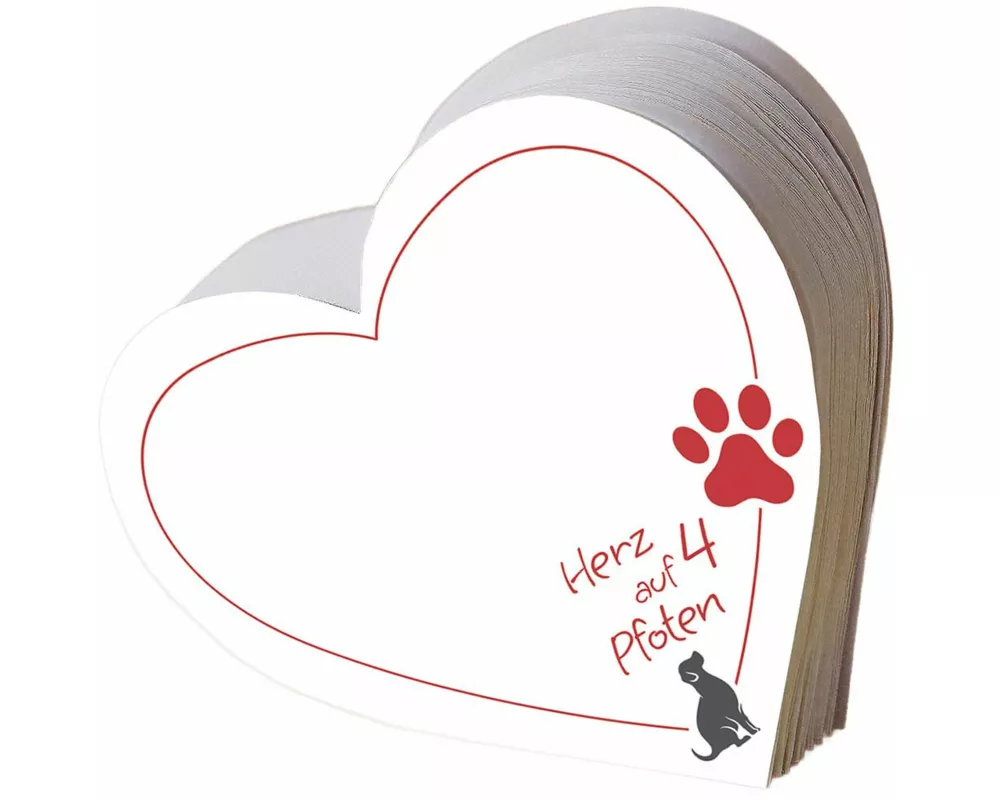 Notizzettelblock 'Ein Herz auf vier Pfoten'