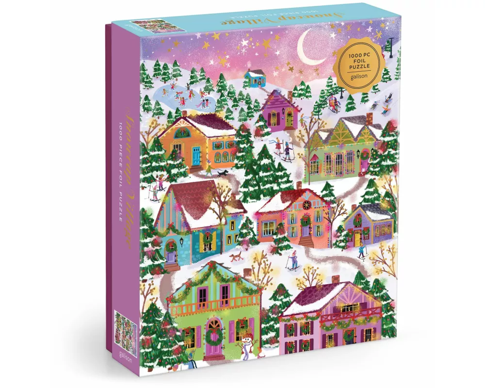 Joy Laforme Snowcap Village 1000 Piece Foil Puzzle