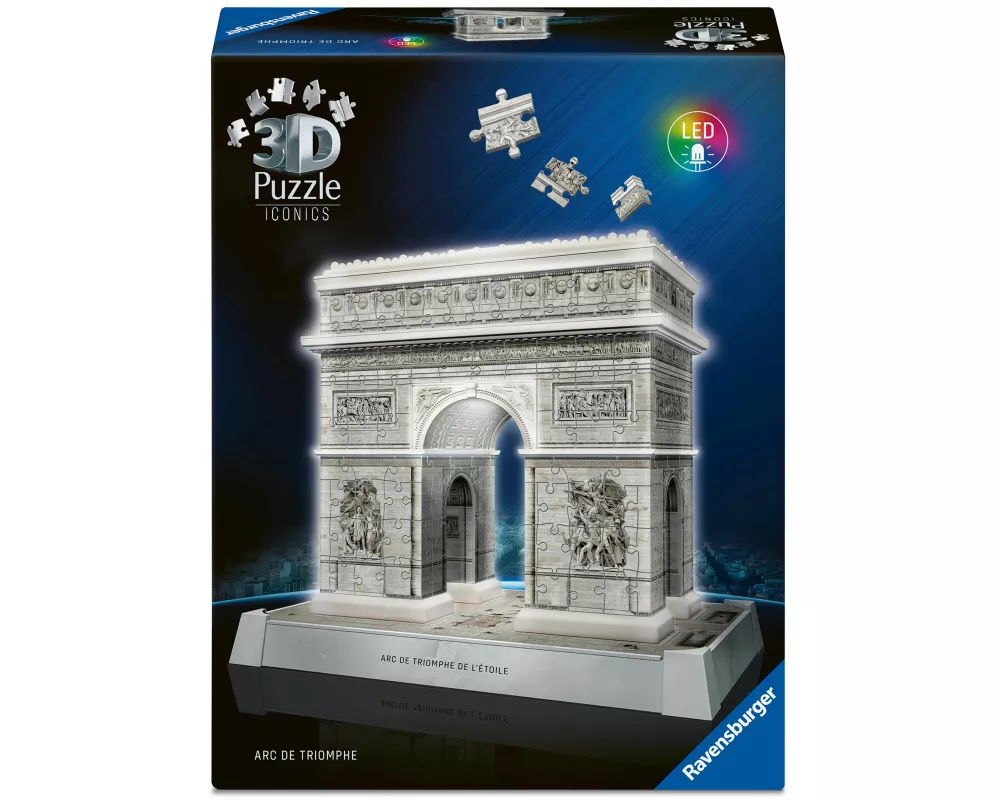 3D Puzzle Iconics: Triumphbogen Paris - mit Licht