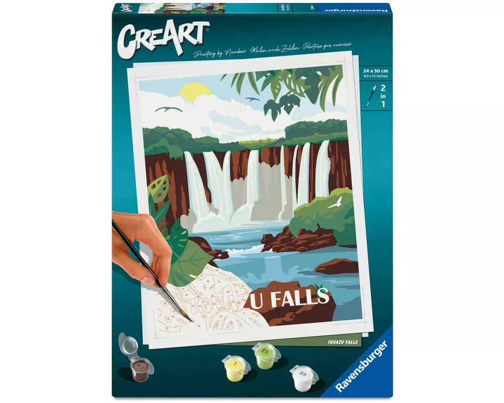CreArt, Malen nach Zahlen Adults Trend - Iguazu Wasserfälle