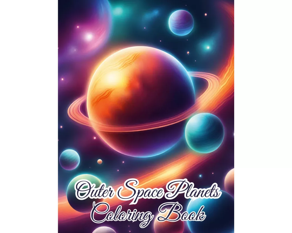 Outer Space Planets Coloring Book
