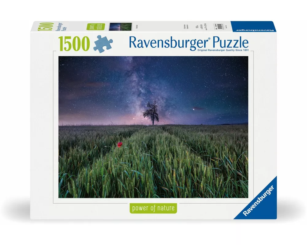 Erwachsenenpuzzle Power of Nature 1500 Teile - Nachthimmel über dem Kornfeld