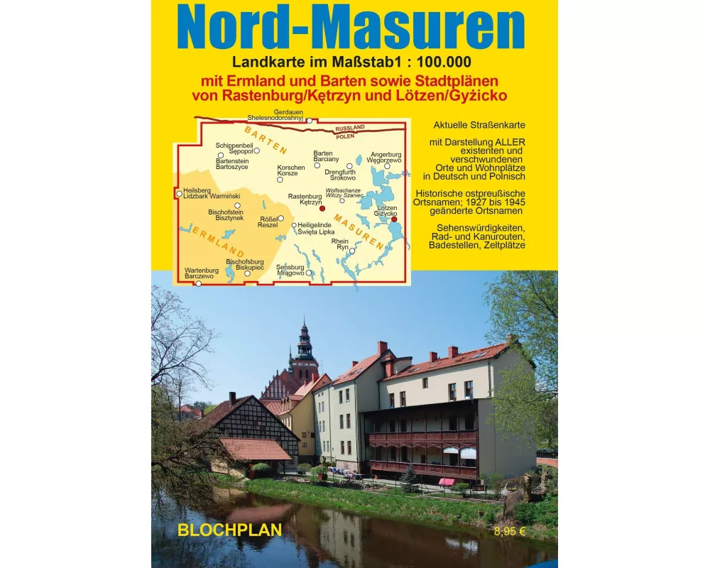 Landkarte Nord-Masuren 1:100.000