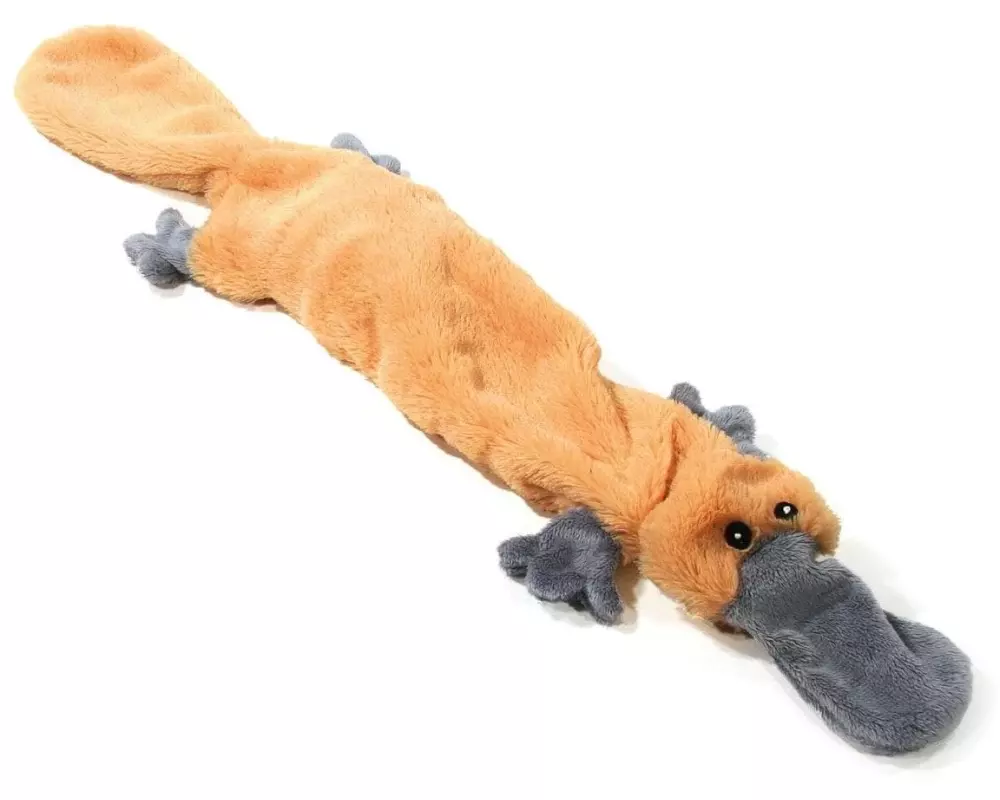 SwissPet Hunde-Spielzeug Schlappi-Schnabeltier, L, 60 cm, Braun