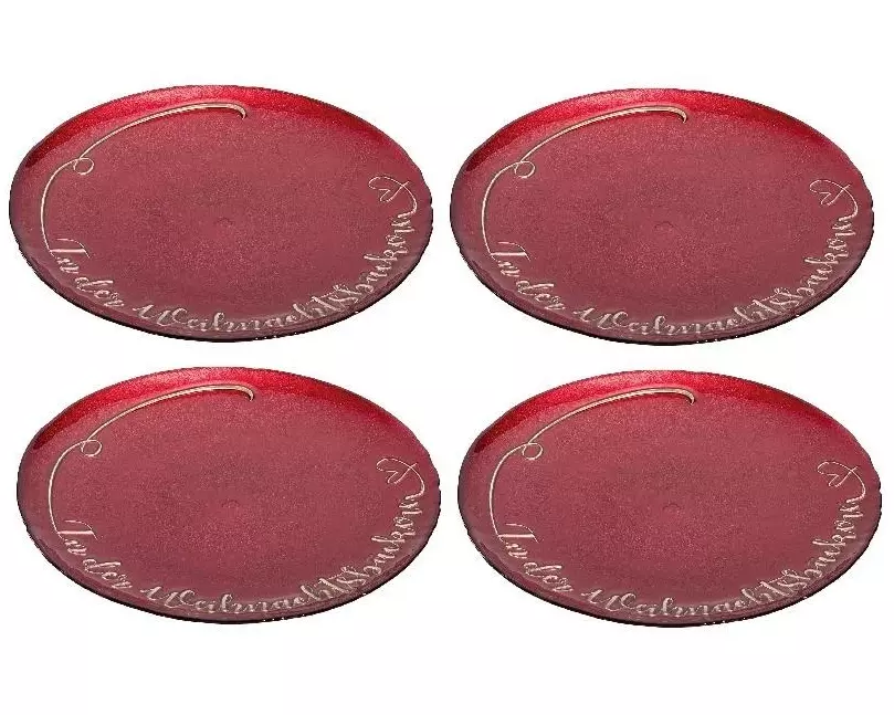 Leonardo Teller Weihnachtsbäckerei Ø 31 cm, 4 Stück, Rot