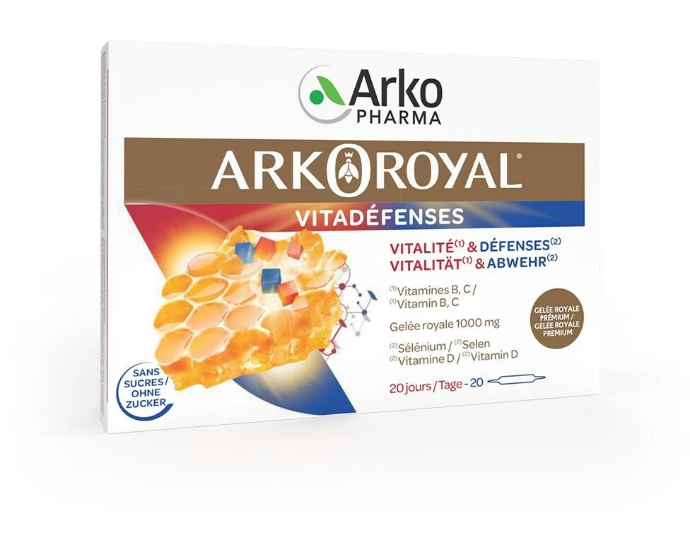 Arkopharma Gelée Royale Vitadéfense Ampullen 20 Stück